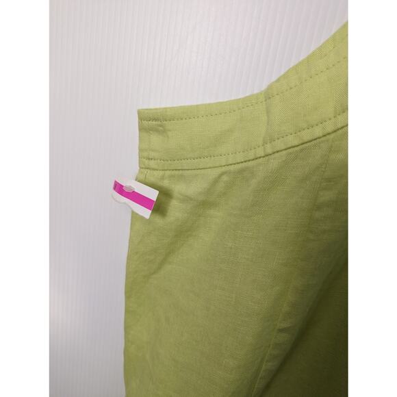 Eileen Fisher Organic Linen Square Neck Maxi Dress Jumper Honeydew Green New 2X - Picture 9 of 10